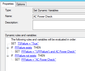 Properties for AC Power Check